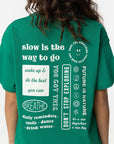 T-shirt com Estampado Traseiro - Verde