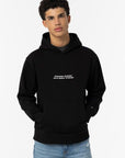 Hoodie com Estampado Traseiro - Preto