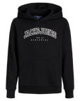 Hoodie com Estampado Frontal - Preto