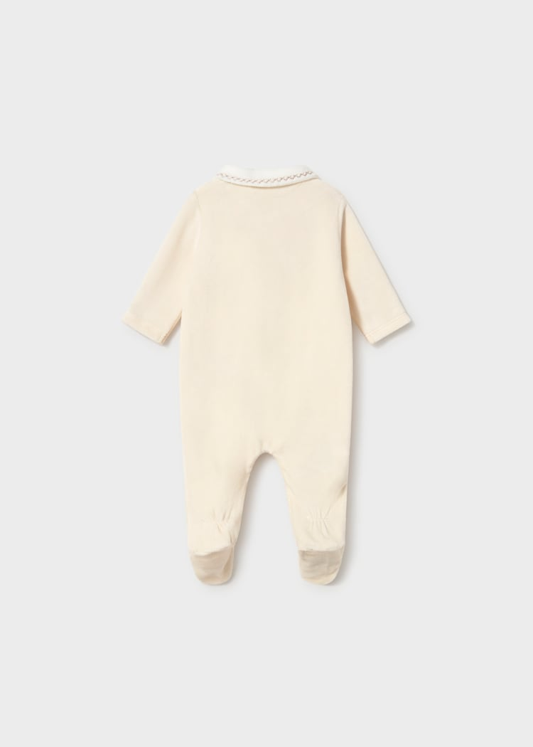Babygrow com Pé - Bege