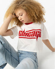 T-shirt Oversize com Estampado Frontal - Vermelho