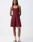 Vestido Curto - Bordo
