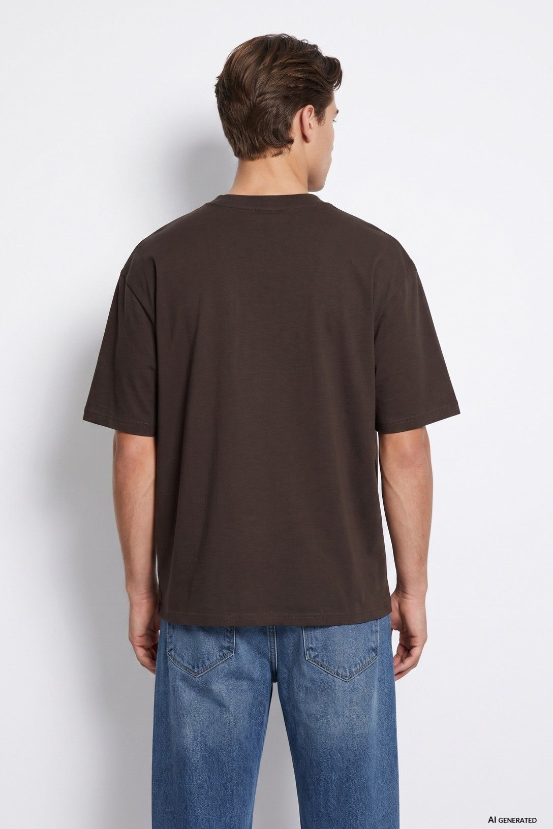 T-shirt Bordada - Castanho