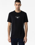 T-shirt com Estampado Traseiro - Preto