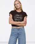 T-shirt Estampada - Castanho