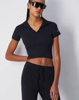 Polo Cropped - Preto