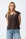 T-shirt Decote em V - Castanho