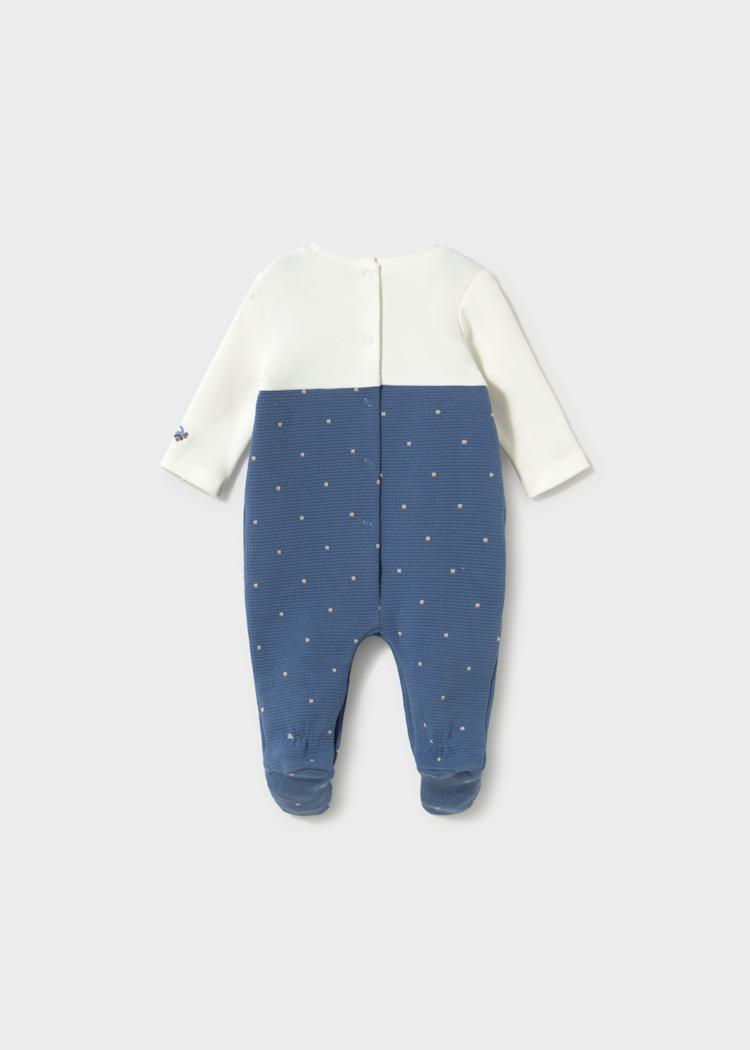 Babygrow com Pé - Azul Médio