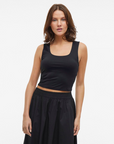 Top Decote Quadrado - Preto