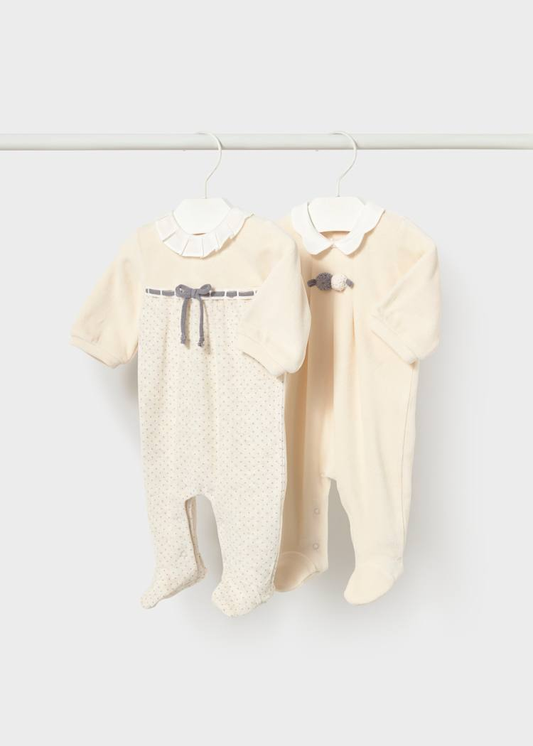 Pack 2 Babygros - Bege