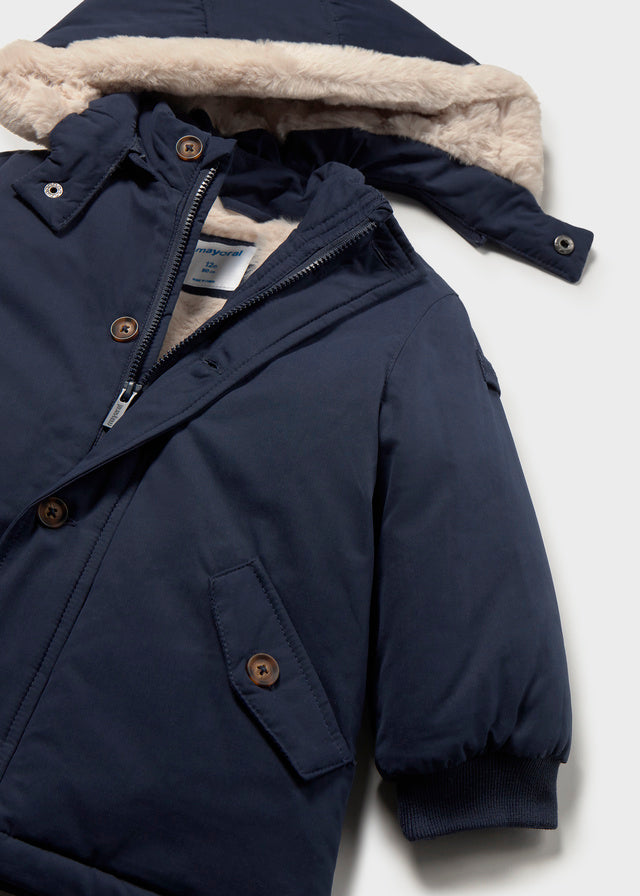 Parka com Capuz - Marinho