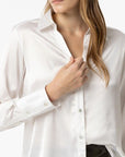 Camisa Acetinada - Branco