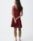 Vestido Curto - Bordo