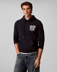 Hoodie com Estampado Traseiro - Marinho