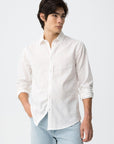 Camisa Efeito Linho - Branco