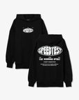 Hoodie com Estampado Traseiro - Preto