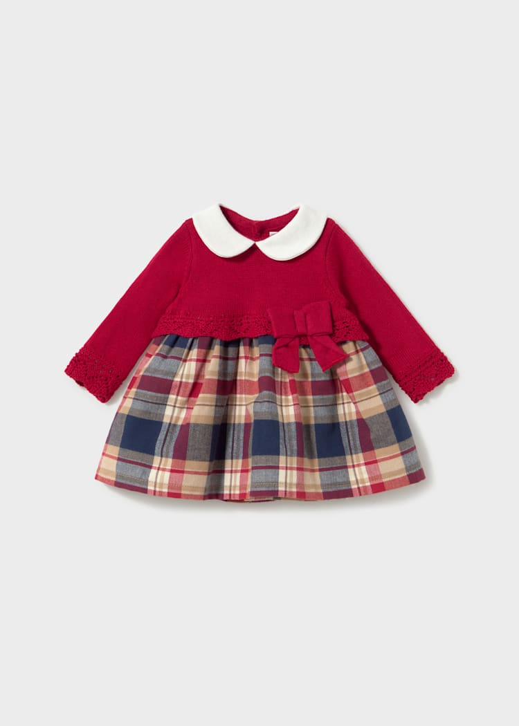 Vestido Combinado - Vermelho