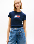 T-shirt com Logo - Marinho