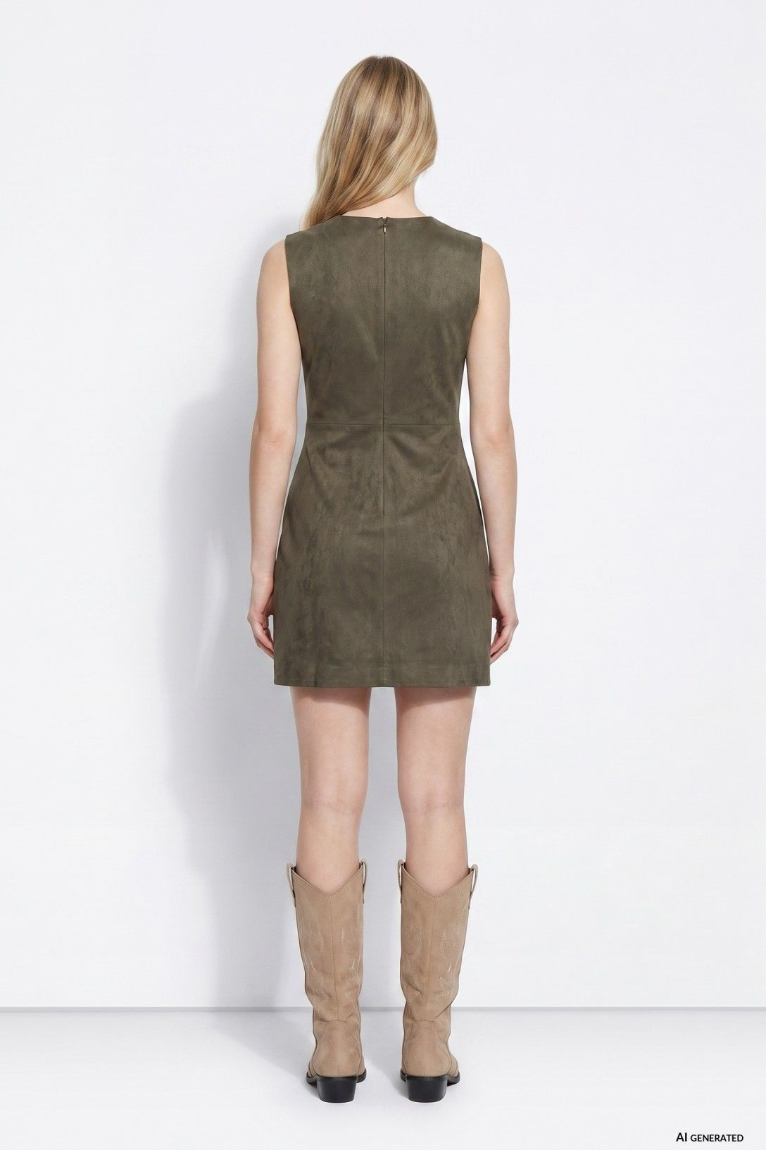 Vestido de Camurça - Verde