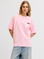 T-shirt com Estampado Traseiro - Rosa