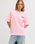T-shirt com Estampado Traseiro - Rosa