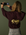 Hoodie com Estampado Traseiro - Bordo