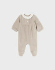 Babygrow de Veludo - Bege