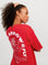 T-shirt com Estampado Traseiro - Vermelho