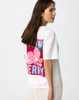 T-shirt com Estampado Traseiro - Branco