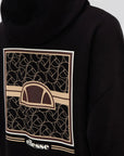 Hoodie com Estampado Traseiro - Preto