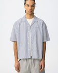 Camisa Listada - Azul Médio