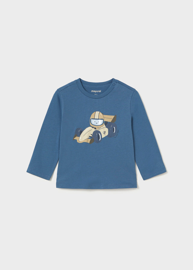 Camisola de Manga Comprida - Azul Médio