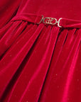 Vestido veludo - Vermelho