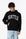 Hoodie com Estampado Frontal - Preto