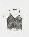 T-shirt Combinada - Branco