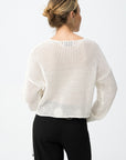 Top de Malha Perfurada - Branco