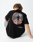 T-shirt com Estampado Traseiro - Preto