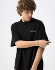 T-shirt com Estampado Traseiro - Preto
