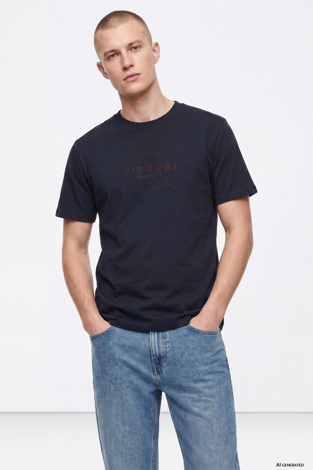 T-shirt Bordada - Marinho