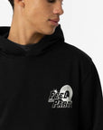 Hoodie com Estampado Traseiro - Preto