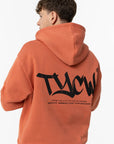 Hoodie com Estampado Traseiro - Vermelho