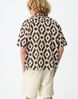 Camisa com Padrão - Castanho