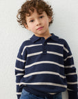 Polo de Manga Comprida - Marinho