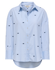 Camisa Bordada - Azul Claro