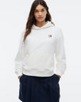 Hoodie com Estampado Traseiro - Branco