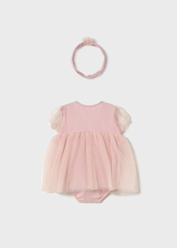 Babygro Imitação Vestido - Rosa