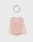 Babygro Imitação Vestido - Rosa