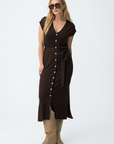 Vestido Midi de Malha - Castanho