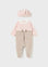 Babygrow com Boina - Rosa