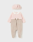 Babygrow com Boina - Rosa